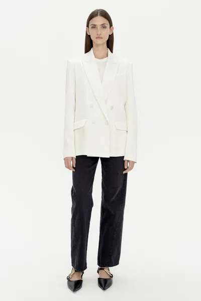 Simkhai Women's Norah Satin Blazer In White