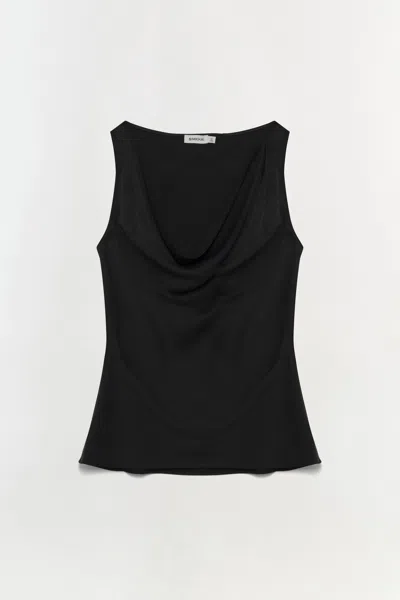 Simkhai Women's Nubia Satin Top In Black