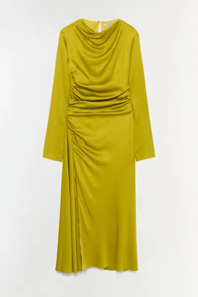 Simkhai Women's Odessa Satin Midi Dress In Pear In Green