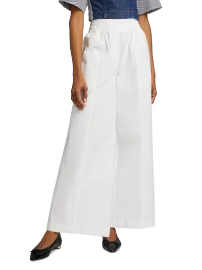 Simkhai Women's Olly Double Waistband Pants In White