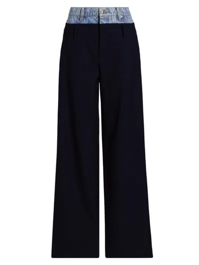 Simkhai Women's Ophelia Double-waistband Combo Pants In Multi