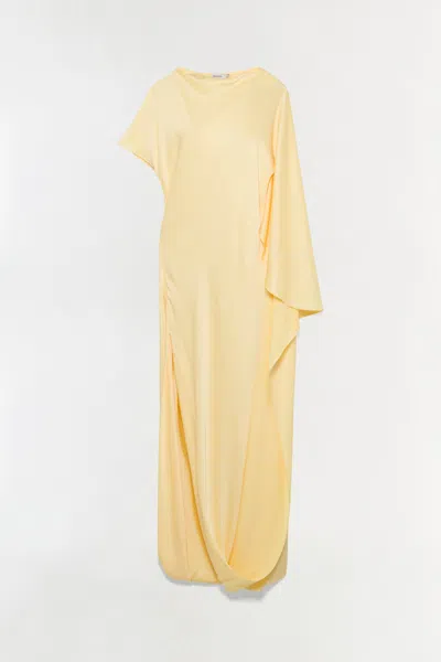 Simkhai Women's Ora Satin Gown In Buttercream In Yellow