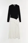 Simkhai Women's Ornella Knit Satin Midi Dress In Black/multi In Multi