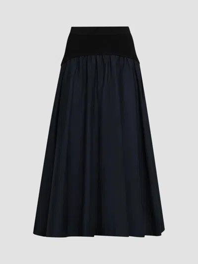 Simkhai Women's Ovie Cotton Midi Skirt In Black
