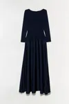 Simkhai Women's Paola Satin Knit Gown In Midnight In Blue
