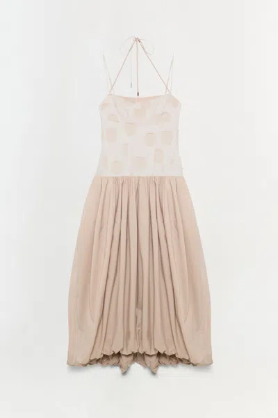 Simkhai Women's Pfeiffer Midi Dress In Sand Polka Dot