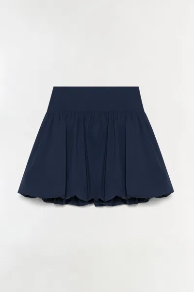 Simkhai Women's Pippa Bubble Mini Skirt In Midnight In Blue