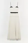 Simkhai Quinlin Bustier Midi Dress Snow Multi In Neutral