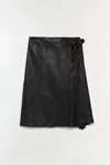 Simkhai Women's Raddix Leather Midi Skirt In Black In Black