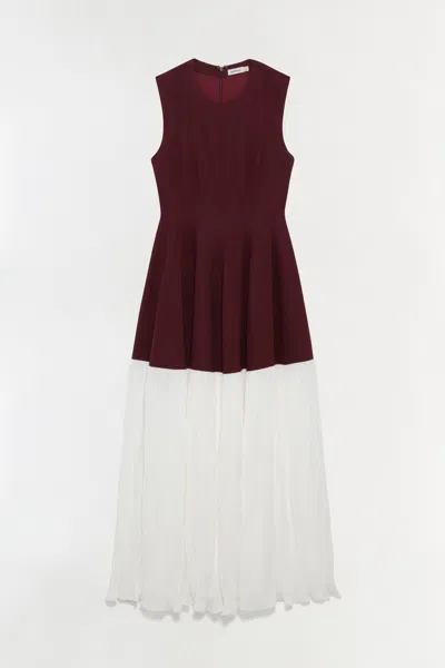 Simkhai Women's Raleigh Pleated Midi Dress In Mahogany Multi