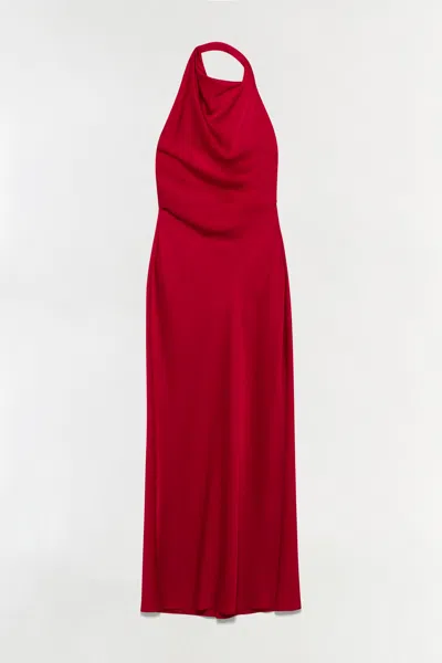 Simkhai Women's Reannon Draped Gown In Lipstick In Red