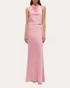 Simkhai Reannon Draped Gown In Pink