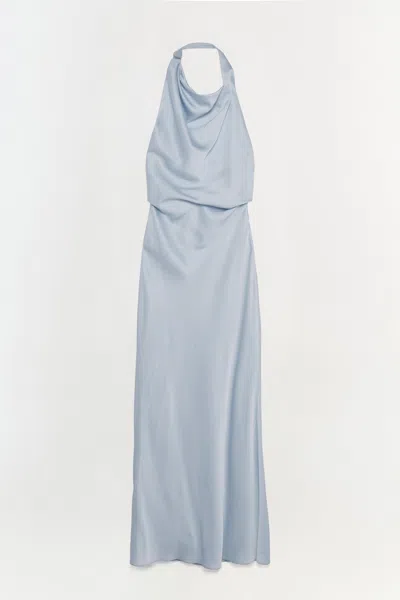 Simkhai Women's Reannon Satin Gown In Blue Haze