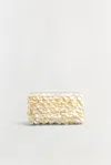 Simkhai Reese Natural Shell Beaded Clutch Ivory In White