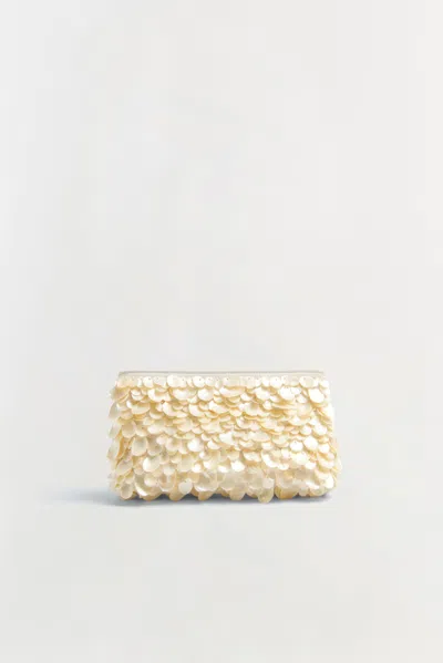 Simkhai Women's Reese Natural Shell Beaded Clutch In Ivory In White