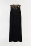 Simkhai Women's Reign Embellished Strapless Gown In Black/gold In Multi