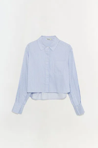 Simkhai Women's Renata Cotton Shirt In Blue Hydrangea Stripe
