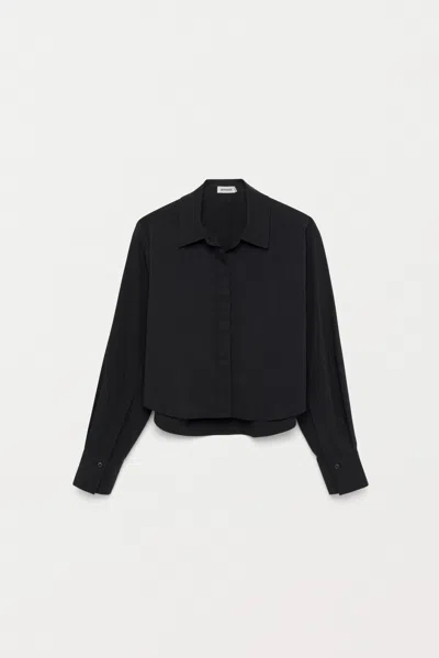 Simkhai Women's Renata Cropped Shirt In Black