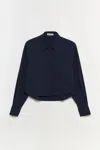 Simkhai Women's Renata Cropped Shirt In Midnight