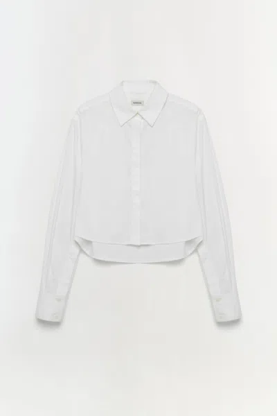 Simkhai Women's Renata Cropped Shirt In White