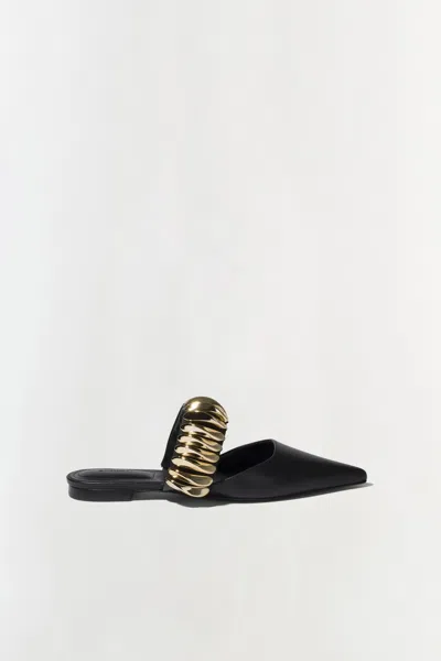 Simkhai Women's Ripple Mule In Black/gold