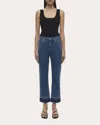 Simkhai Jude Mid-rise Cropped Wide-leg Denim Jeans In Blue
