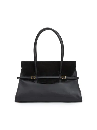 Simkhai Women's River Leather Shoulder Bag In Black