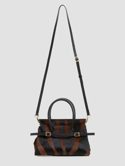 Simkhai Women's River Small Printed Calf Hair Top Handle Bag In Brown