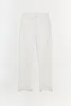 Simkhai Women's River Straight Leg Denim Pants In Distressed White