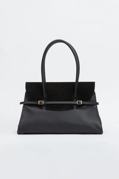 Simkhai Women's River Suede Shoulder Bag In Black