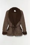 Simkhai Women's Rorie Quilted Jacket In Chocolate In Brown
