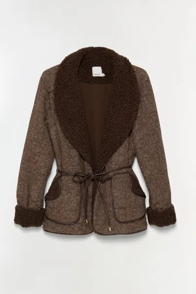Simkhai Women's Rorie Quilted Jacket In Chocolate In Brown