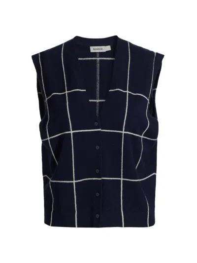 Simkhai Women's Rozzi Windowpane Cashmere Vest In Multi