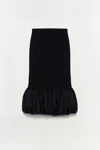Simkhai Women's Ruffled Cami Toplle Linen Knit Midi Skirt In Black