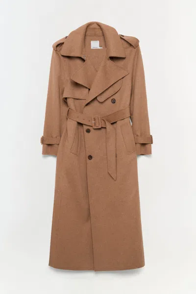 Simkhai Women's Rumi Belted Wool Coat In Camel