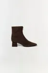 Simkhai Ryder Suede Zip Ankle Booties In Brown