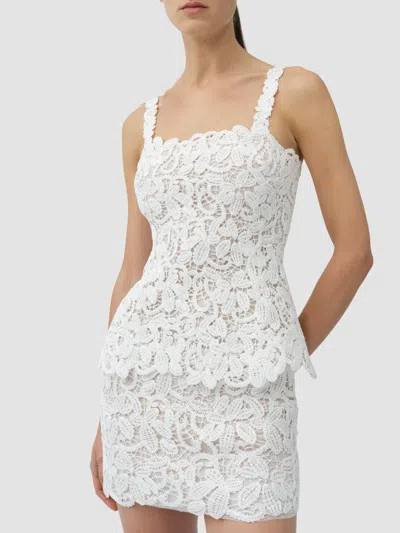 Simkhai Rylin Mini Dress Ivory In White