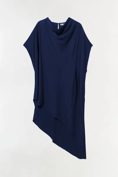 Simkhai Women's Sadia Satin Mini Cape Dress In Midnight In Blue