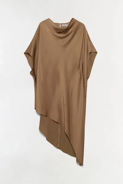 Simkhai Women's Sadia Satin Mini Dress In Ochre In Brown