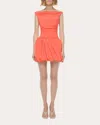 Simkhai Maisel Cotton Draped Top In Orange