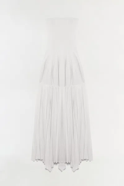 Simkhai Women's Sandrine Draped Jersey Bustier Midi Maxi Dress In Ivory In White