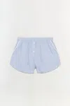 Simkhai Women's Sarah Cotton Short In Blue Hydrangea Stripe