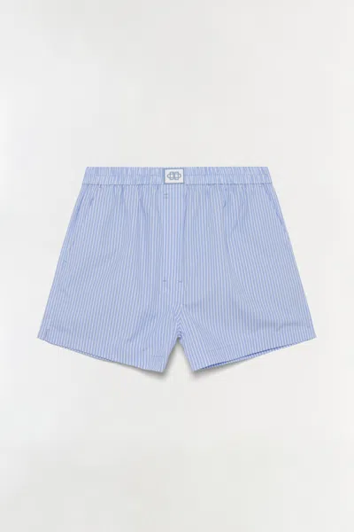 Simkhai Women's Sarah Short In Periwinkle Stripe In Purple
