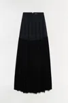 Simkhai Women's Saryn Draped Jersey Midi Skirt In Black In Black