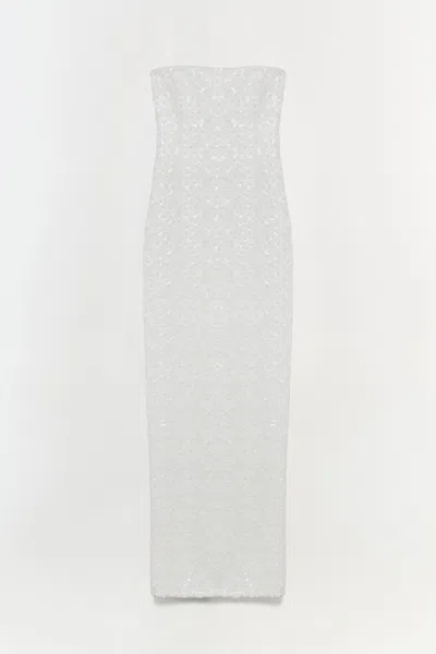 Simkhai Women's Savia Strapless Embellished Gown In Ivory In White