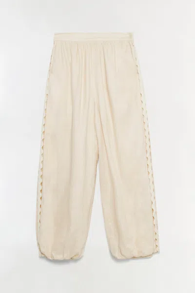 Simkhai Selah Linen Lace Balloon Pants Sand In Neutral