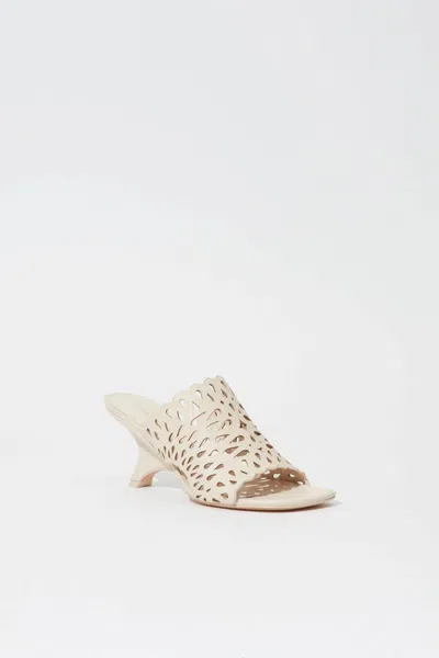 SIMKHAI WOMEN'S SHADOW MULE LASER CUT SANDAL IN CREAM
