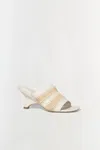 Simkhai Women's Shadow Mule Raffia Sandal In Cream