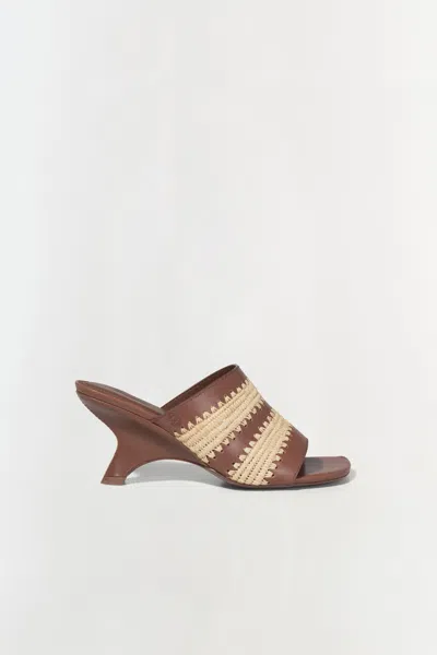 Simkhai Women's Shadow Mule Raffia Sandal In Sable