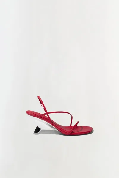 Simkhai Women's Shadow Sandal Heels In Fiery Red